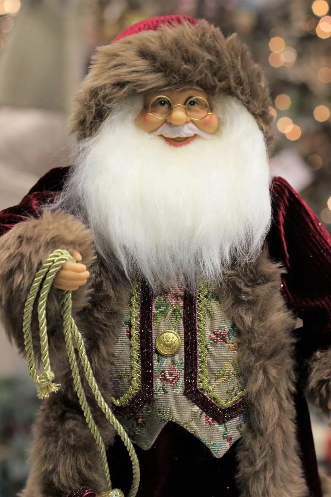 Klasik vianočný Mikuláš dekorácia 45cm