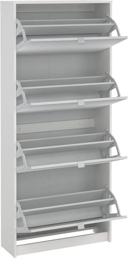 Botník Flapie 010 70 cm se zrcadlem bílý
