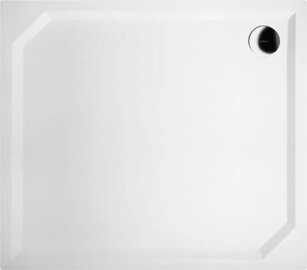 GELCO - SARA sprchová vanička z litého mramoru, obdélník 90x80x4cm, hladká (HS8090)