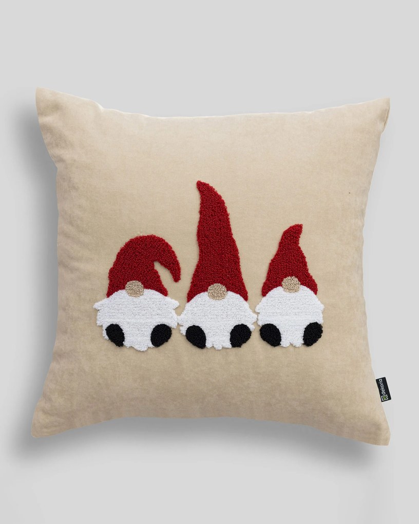 Obliečka na vankúš Jolly Gnomes Red 43x43 cm