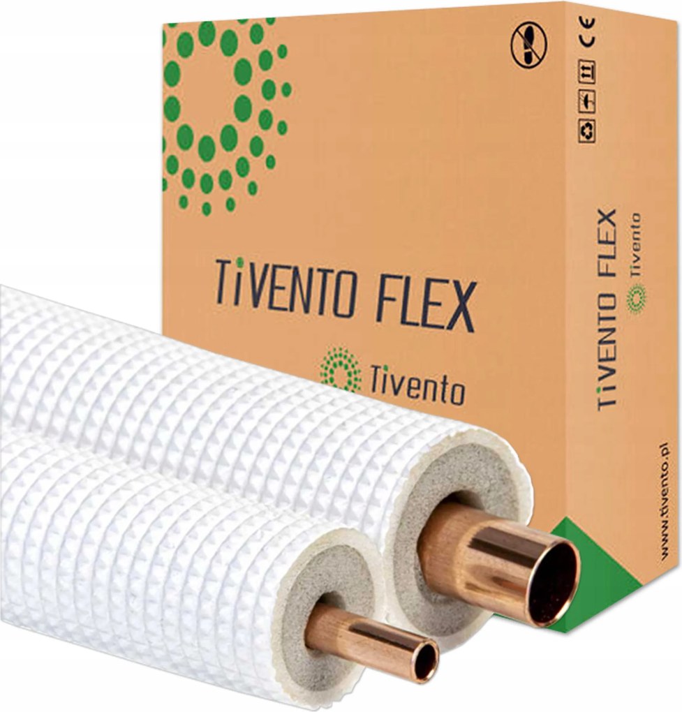 Medená rúrka pre klimatizáciu v obale Tivento Flex 1/2 stena 0,8/25 mb