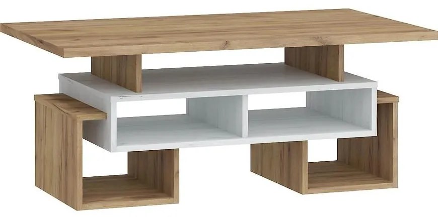 Konferenčný stolík RIO S craft biela/zlatý