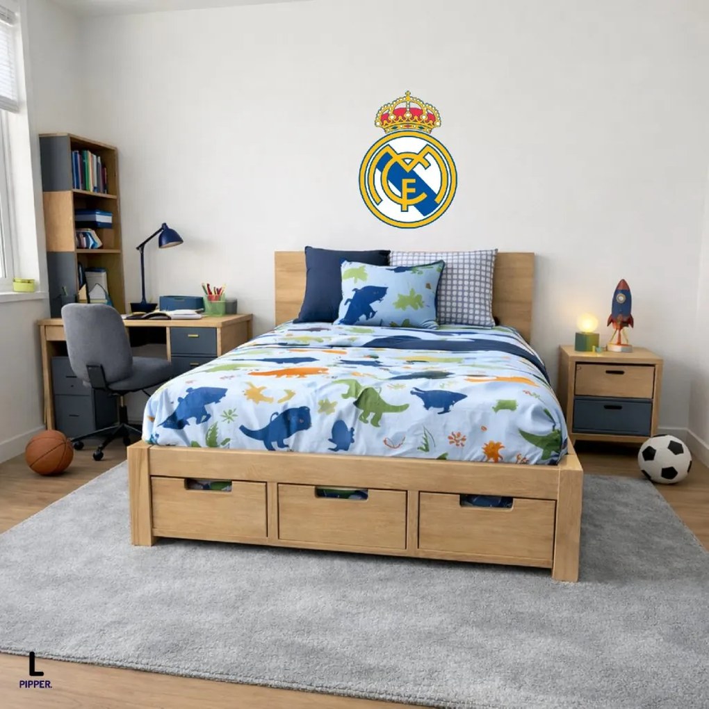 Textilná nálepka na stenu - logo "Real Madrid FC" Veľkosť: 40 cm