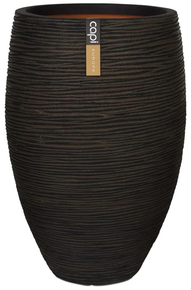 Capi Váza Nature Rib, elegantná Deluxe 40x60 cm, hnedá KOFB1131