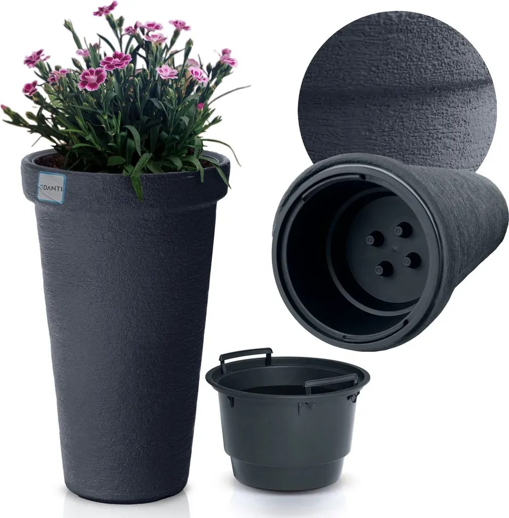 Květináč Yahir 63x40 cm antracitový