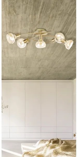 Rabalux 5552 - Prisadený luster HOLLY 5xE14/40W/230V zlatá