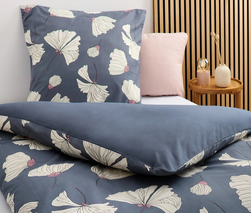Posteľná bielizeň z mikrovlákna, štandardná veľkosť, tmavomodrá
