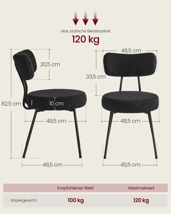 Set dvoch jedálenských stoličiek KDC110B01 (2 ks)