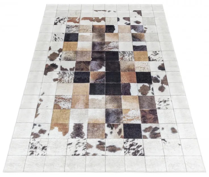 Ayyildiz, Kusový koberec Fiesta 4306 white, 120x170, viacfarebná, chodba / predsieň