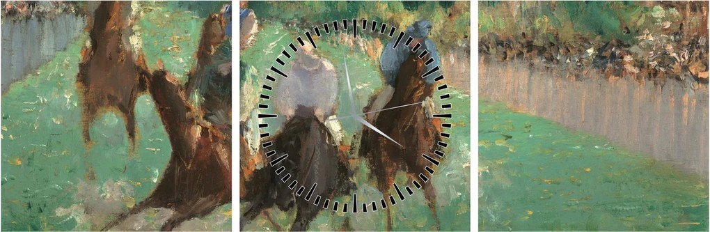 Obraz - Edouard Manet, At the Races, reprodukcia (s hodinami) (90x30 cm)