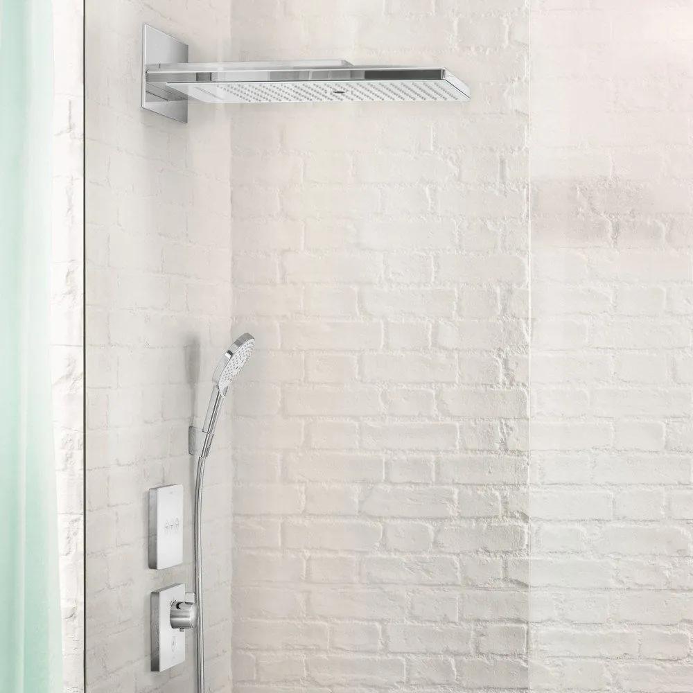 HANSGROHE Rainmaker Select horná sprcha 3jet, 258 x 586 mm, biela/chróm, 24001400