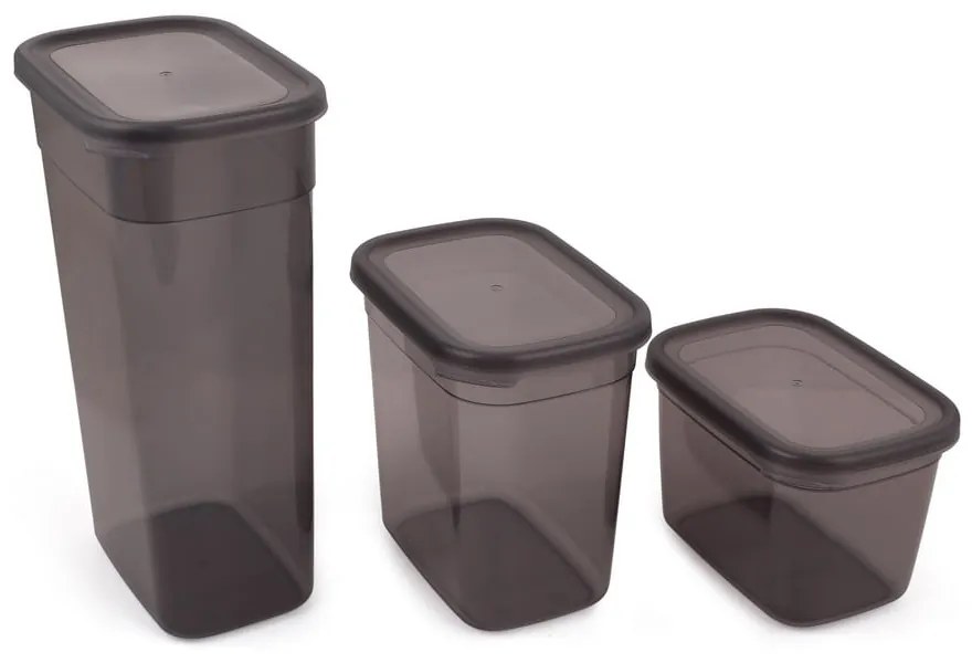 Plastové dózy v sade 18 ks na potraviny Fresco – Hermia