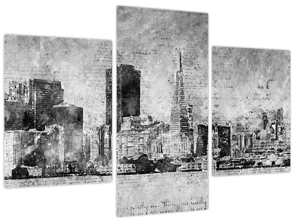 Obraz - Coffee art city (90x60 cm)