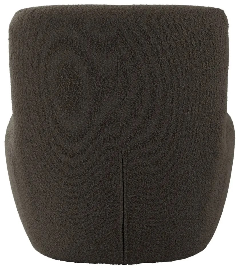 Sivohnedé kreslo z textílie buklé Ada – Leitmotiv