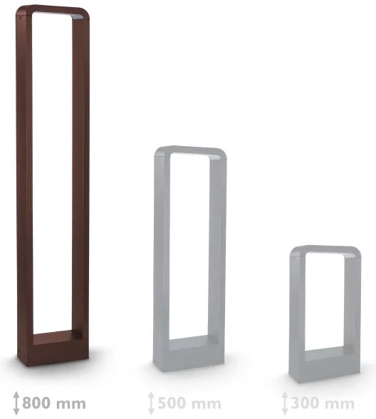 Brilagi - LED vonkajšie svietidlo BARI LED/7W/230V 3000/4000/6000K hnedá IP54 80 cm