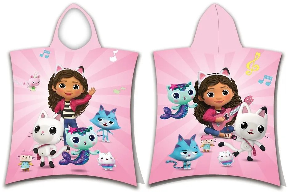 Jerry Fabrics Detské pončo-osuška - Lilo a Stitch - modrá