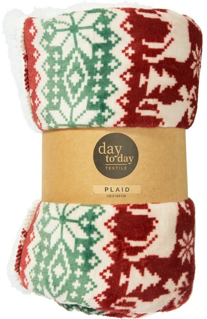 Baránková deka Festive Reinder 160 x 130 cm