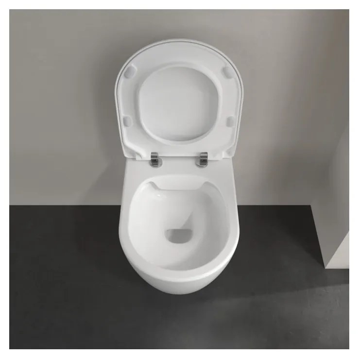 Villeroy & Boch Avento Combi-Pack - SET Závesné WC + sedátko SlimSeat SoftClosing, alpská biela CeramicPlus 5656RSR1