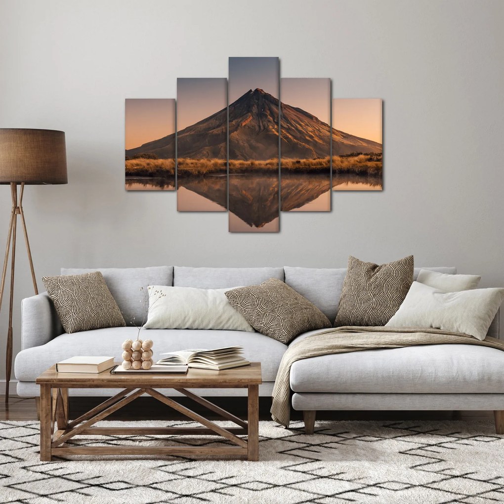 Obraz odrazu hory Taranaki, Nový Zéland (150x105 cm)