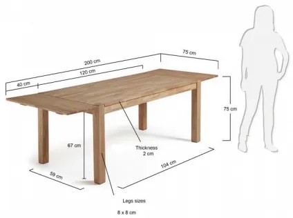 ISBEL 120 rozkladací stôl