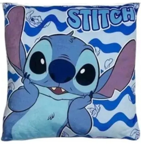 Mister License Company S.L. - Detský vankúšik Lilo &amp; Stitch - modrý / 38 x 38 cm