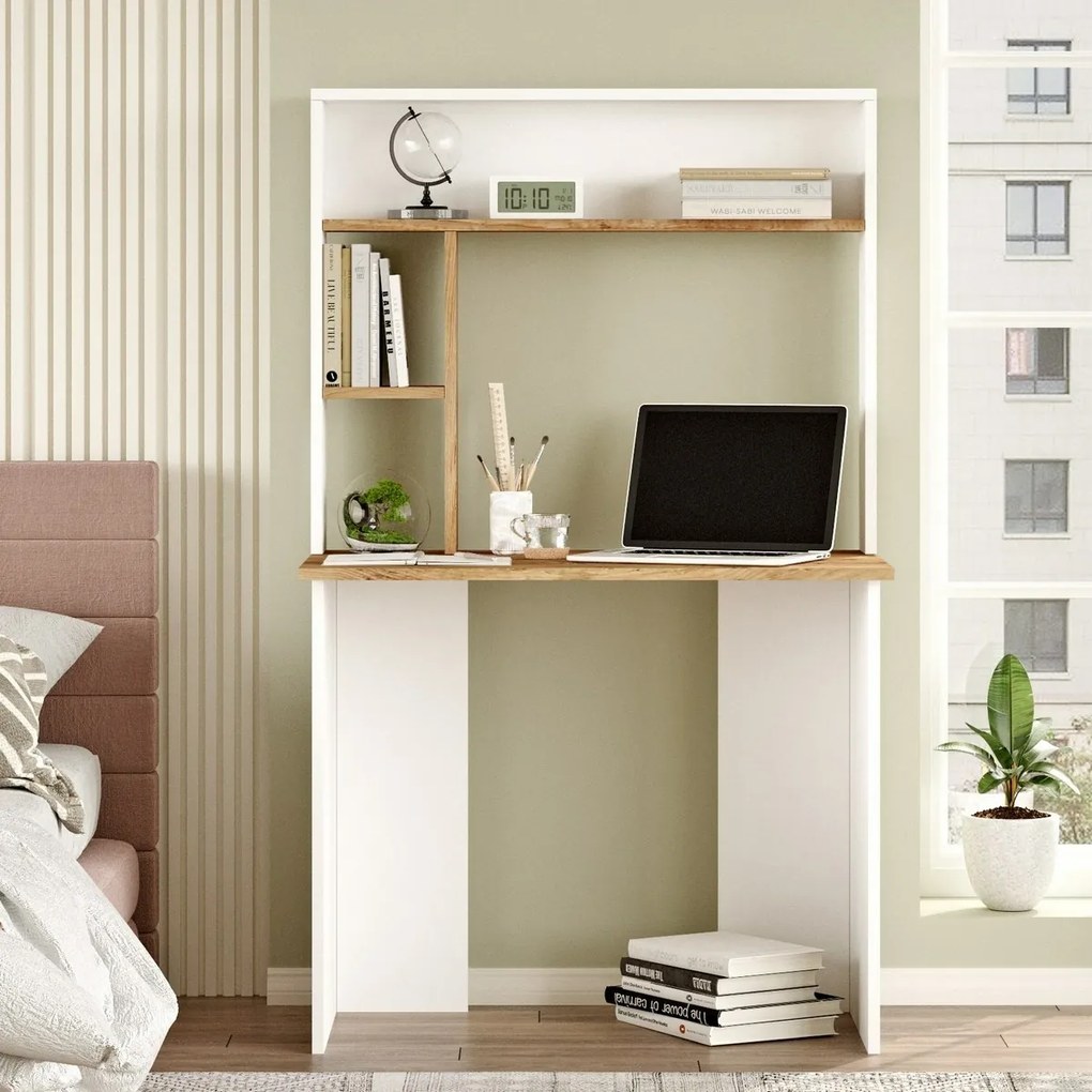 Pracovný stôl Brino Atlantic Pine and White