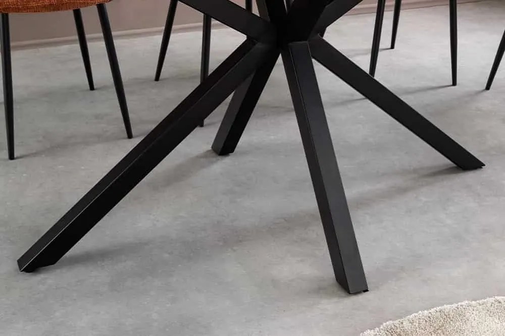 Keramický jedálenský stôl Fabrico 160 cm čierny / pieskový