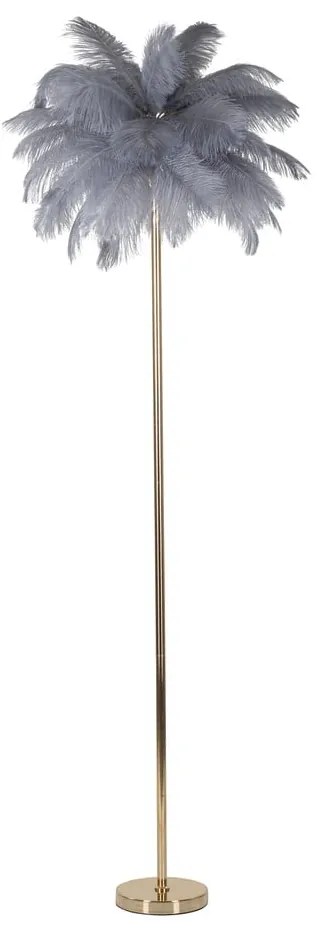 Stojacia lampa v sivo-zlatej farbe (výška 160 cm) Palm – Mauro Ferretti