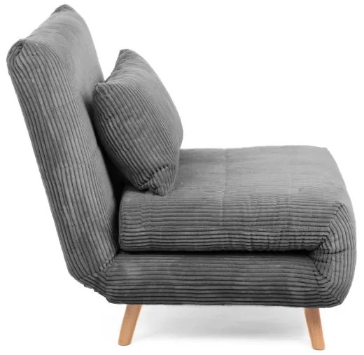 Pohovka SOLACE rozkladacia, menšestrová sivá 871639