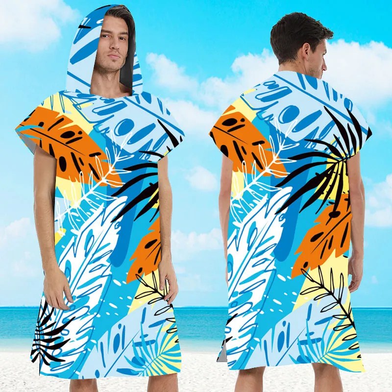 Plážový set SUMMER FRESH – osuška 100×180 cm a pončo 80×145 cm, farebný