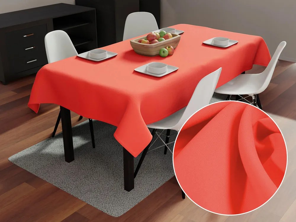 Biante Dekoračný obdĺžnikový obrus Rongo RG-037 Koralový 80x120 cm
