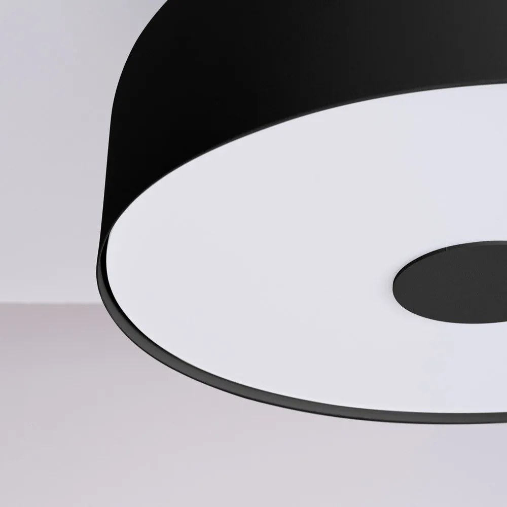 Čierne stropné svietidlo ø 30 cm Blacko – Sollux
