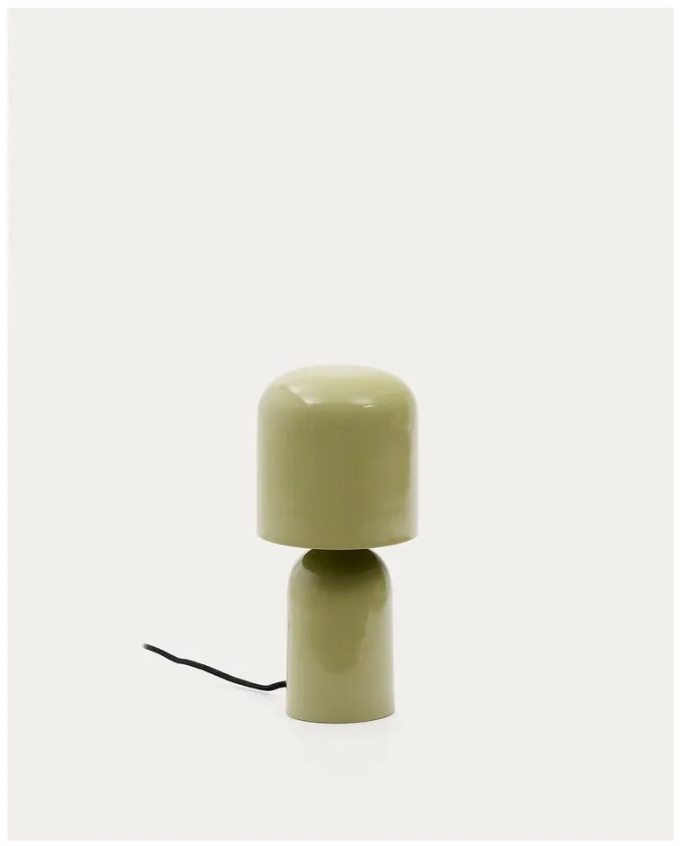 Zelená stolová lampa s kovovým tienidlom (výška 28 cm) Monze – Kave Home