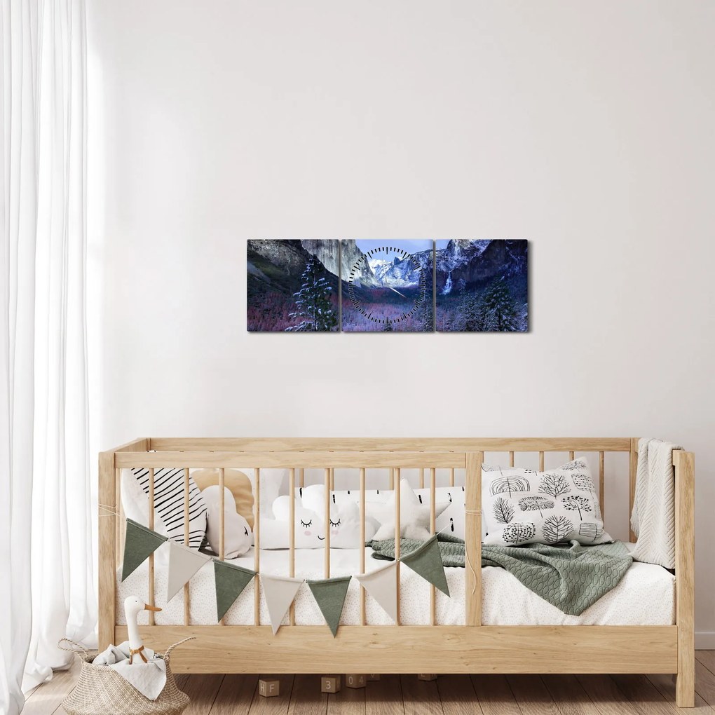 Obraz - Yosemite, USA (s hodinami) (90x30 cm)
