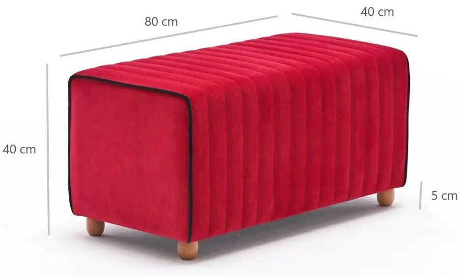 Stolička Mabel Pouf Red