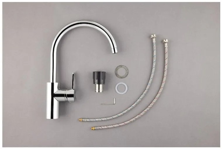 Livarno home Kuchynská batéria (okrúhly tvar, chróm) (100387686)