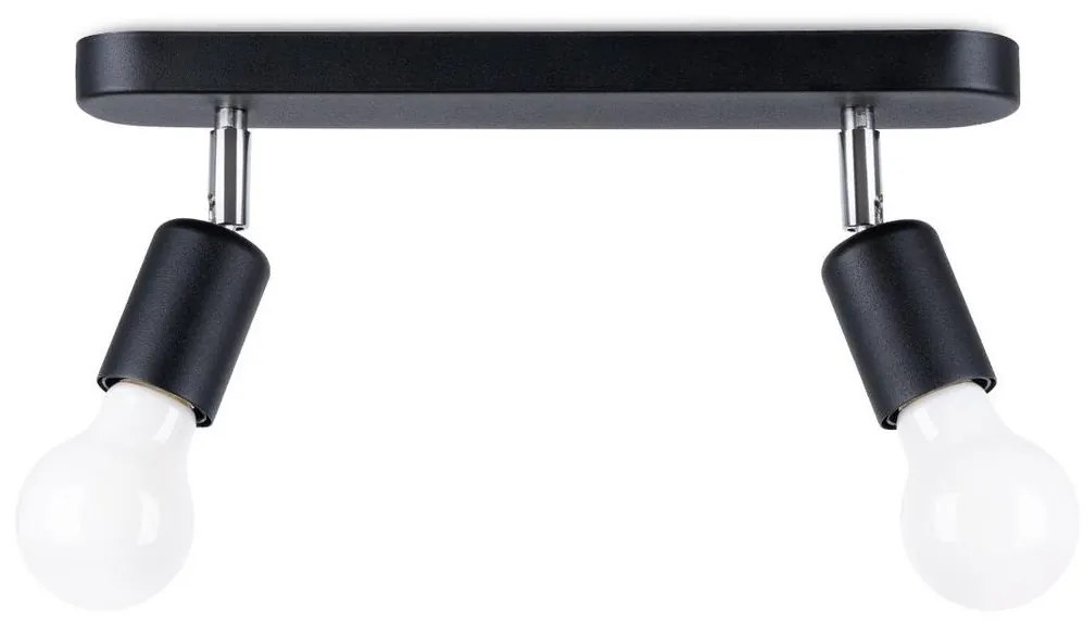 Sollux SL.1121 - Bodové svietidlo FORNES 2xE27/60W/230V čierna