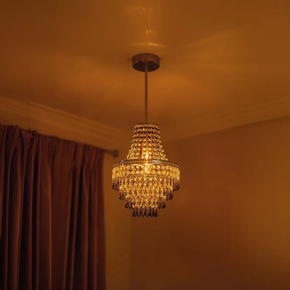 Luster Gemma, 1x krištáľové tienidlo, b