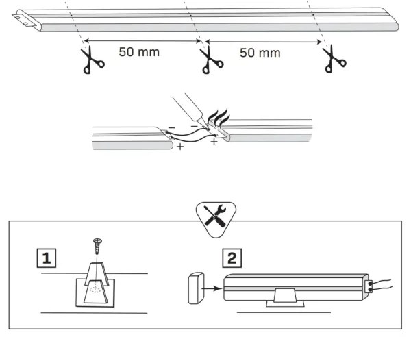 LED Pásik NEON 5m LED/48W/24V 4000K IP65