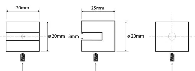 SAPHO XJ018 Asoffi držiaky sklenenej poličky  8 mm, strieborná