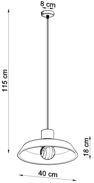 Sollux SL.0282 - Luster na lanku AFRA 1xE27/60W/230V šedá/prírodné drevo
