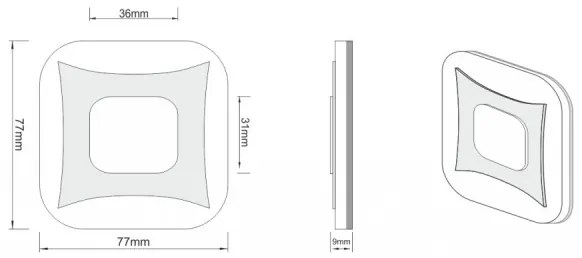 LDST SK-01-CB-BZ8 - LED Schodiskové svietidlo SHOCK 8xLED/1,2W/230V 6500K