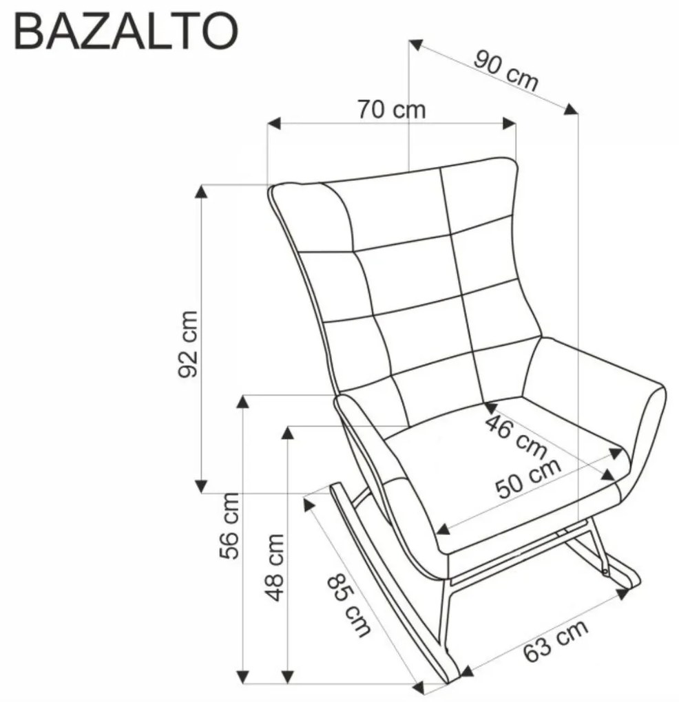 Hojdacie kreslo Bazalto béžové
