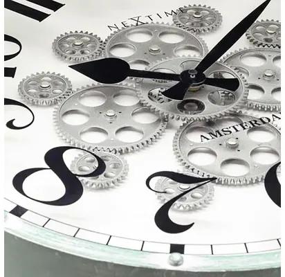 Nástenné hodiny NeXtime Henry Ø50 cm biele
