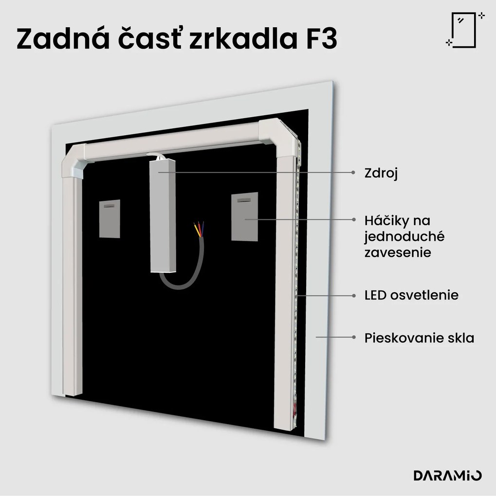 Zrkadlo s LED osvetlením F3
