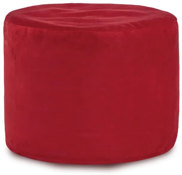 Plyšová taburetka Cilindro červená