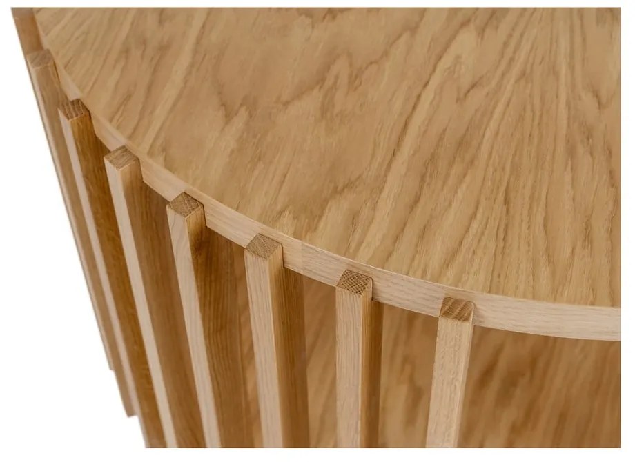 Konferenčný stolík z dubového dreva Woodman Drum, ø 83 cm