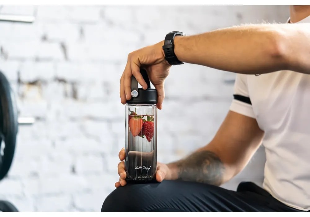 Čierna sklenená fľaša 350 ml Fuori – Vialli Design