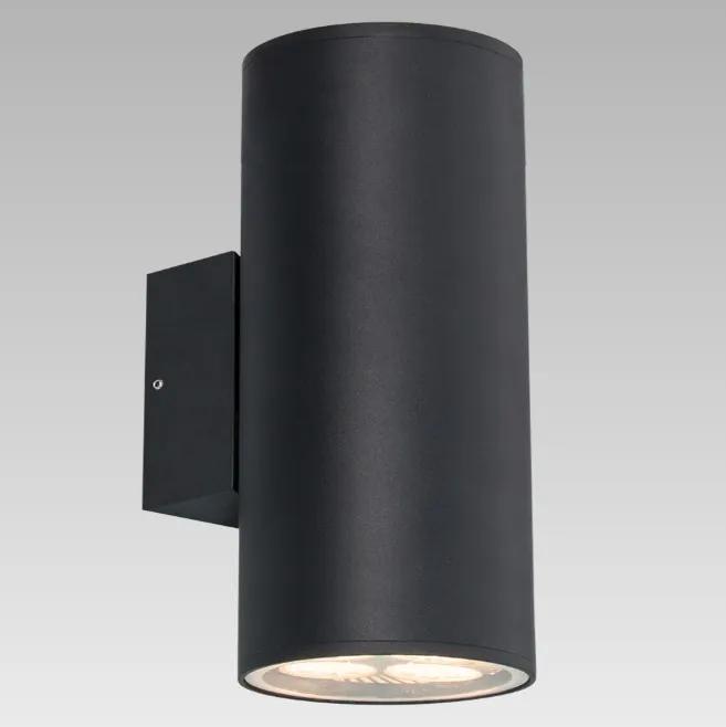 PREZENT Vonkajšie nástenné osvetlenie RETO XL, 2xE27, 60W, okrúhle, čierne, IP54