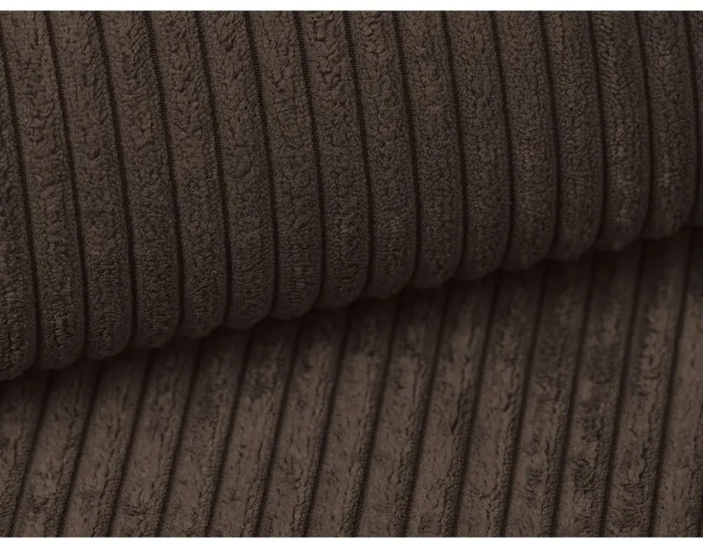 Hnedá menčestrová rozkladacia pohovka 195 cm Nona – Makamii